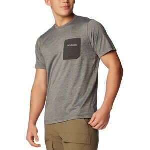 Columbia Men's Hike Moisture-Wicking Crew Neck T-shirt Dark Gray Heather S
